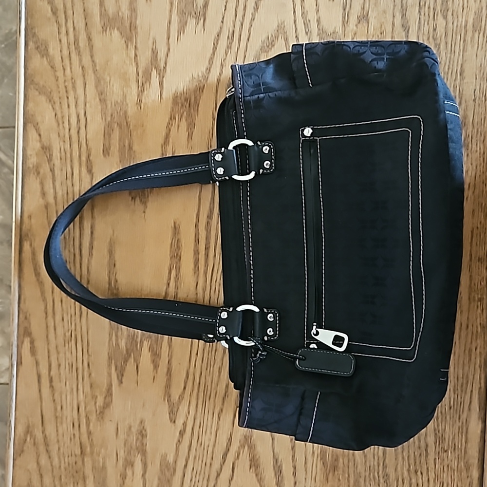 Vtg Fossil Blackburn Signature Canvas & Leather S… - image 2